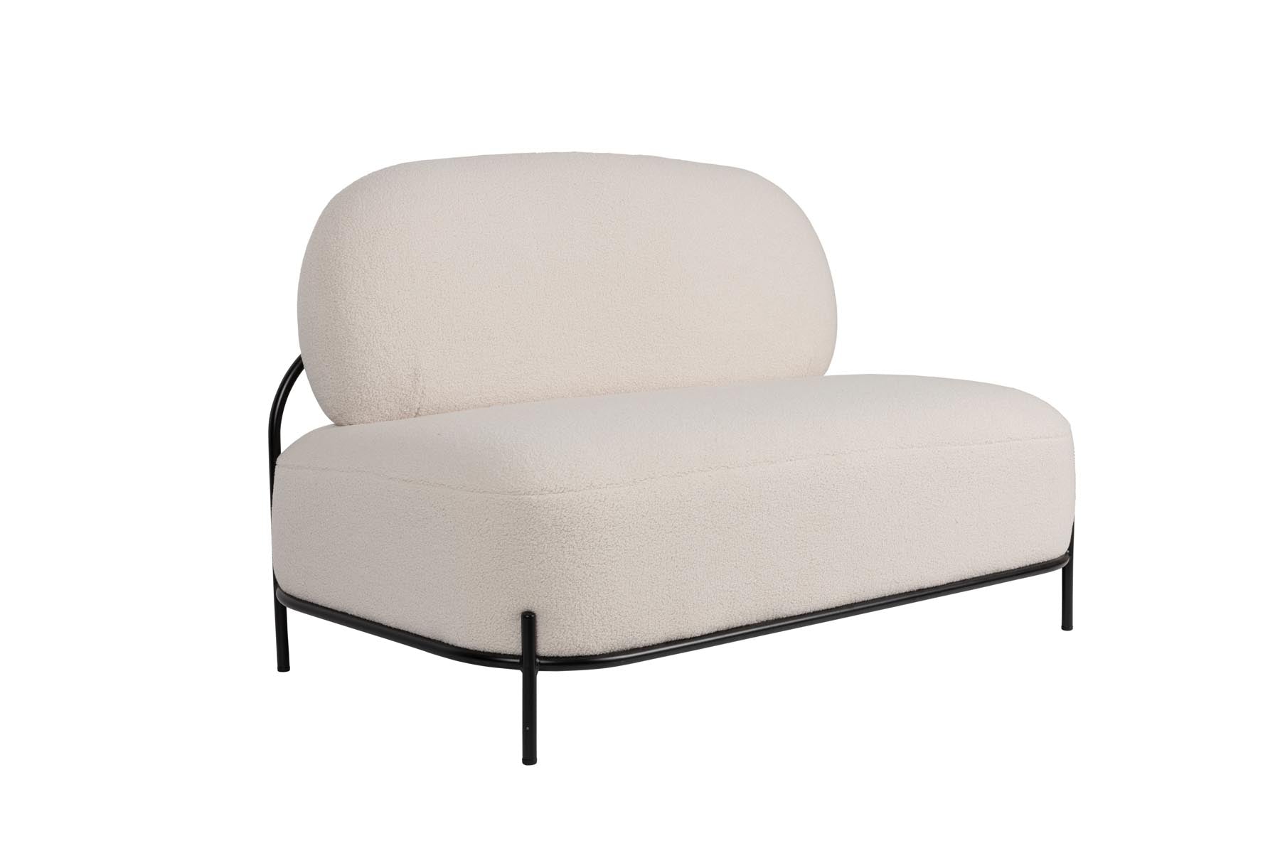 Sofa Polly in Elfenbein präsentiert im Onlineshop von KAQTU Design AG. 2er Sofa ist von White Label Living