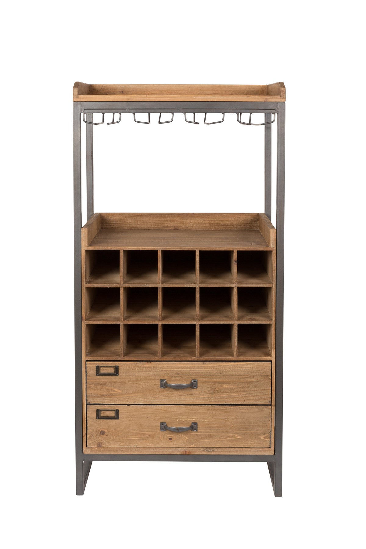 Cabinet Edgar in Braun präsentiert im Onlineshop von KAQTU Design AG. Vitrine ist von White Label Living