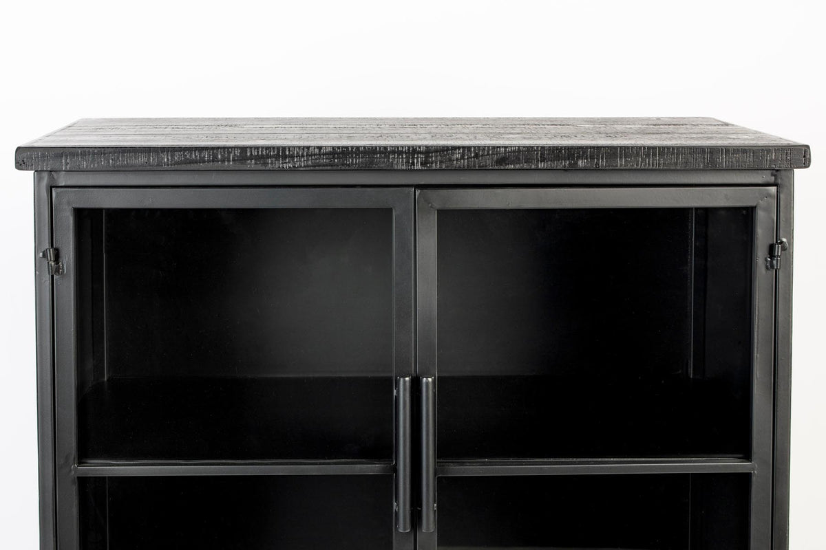 Cabinet FERRE in Schwarz präsentiert im Onlineshop von KAQTU Design AG. Vitrine ist von White Label Living