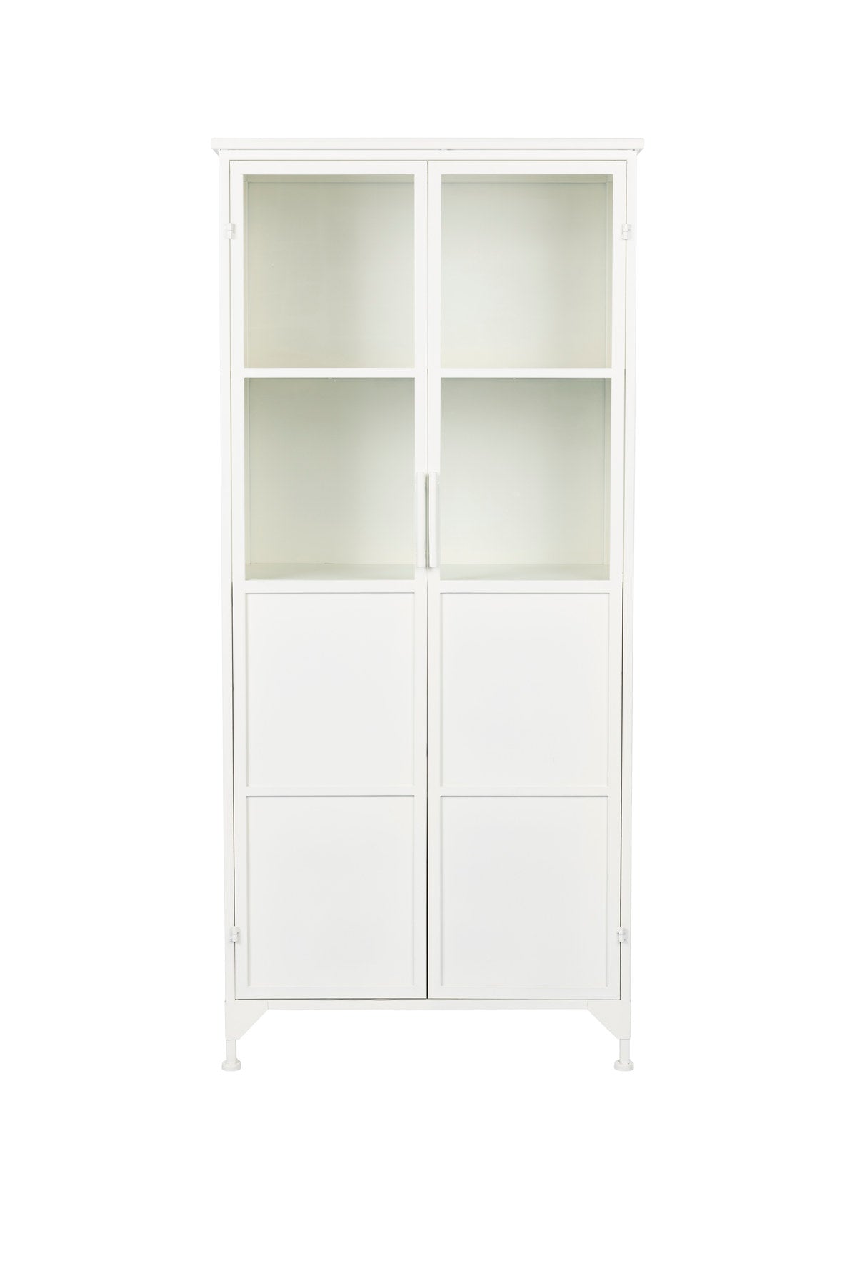 Cabinet MIYA HIGH 2türig in Weiss präsentiert im Onlineshop von KAQTU Design AG. Vitrine ist von White Label Living
