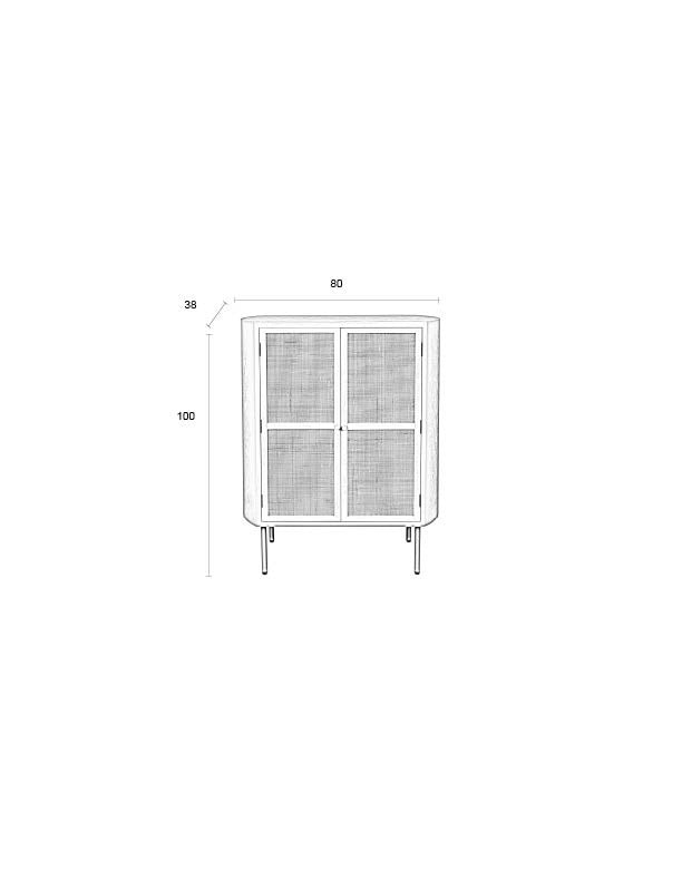 Cabinet Amaya Low 2do in beige präsentiert im Onlineshop von KAQTU Design AG. Cabinet ist von White Label Living