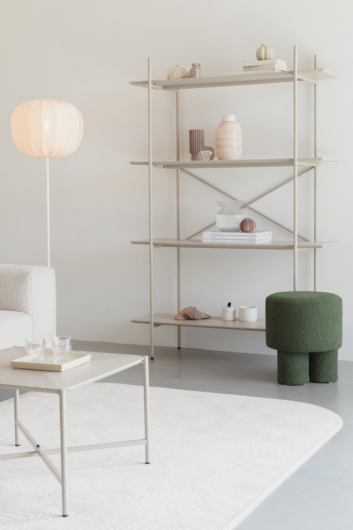 Regal Cabinet Marcio in Beige präsentiert im Onlineshop von KAQTU Design AG. Cabinet ist von White Label Living