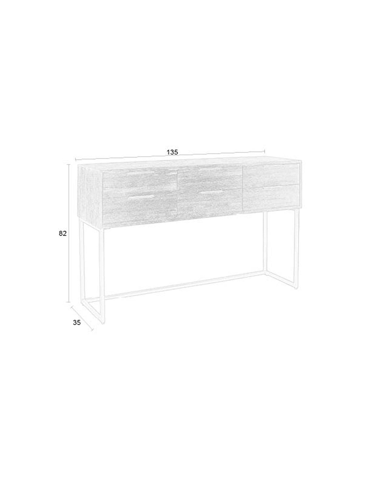 Webster Schrank L in Braun präsentiert im Onlineshop von KAQTU Design AG. Cabinet ist von White Label Living