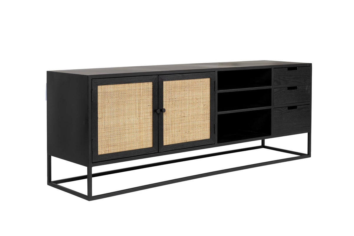 Sideboard Guuji in Schwarz/Natur präsentiert im Onlineshop von KAQTU Design AG. Sideboard ist von White Label Living