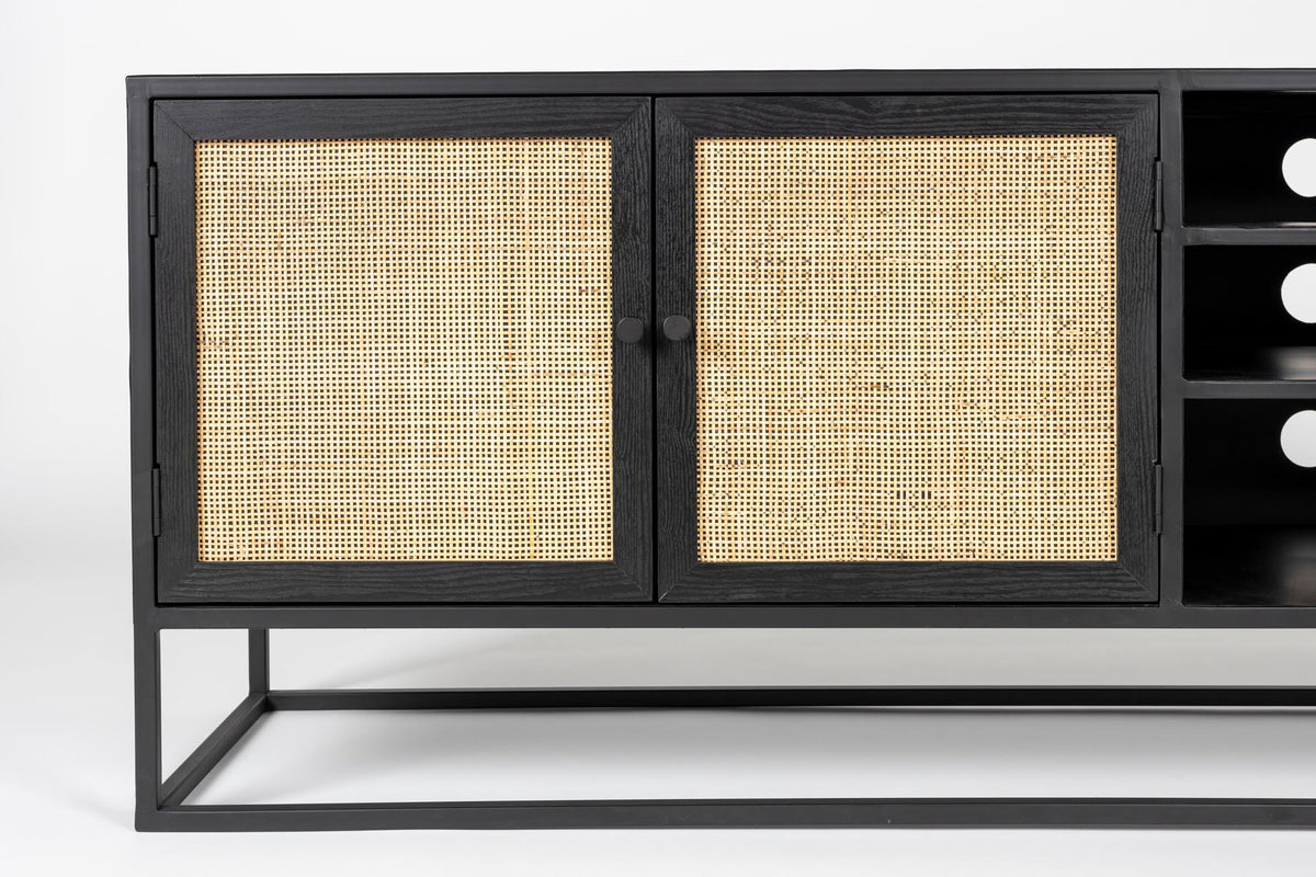 Sideboard Guuji in Schwarz/Natur präsentiert im Onlineshop von KAQTU Design AG. Sideboard ist von White Label Living