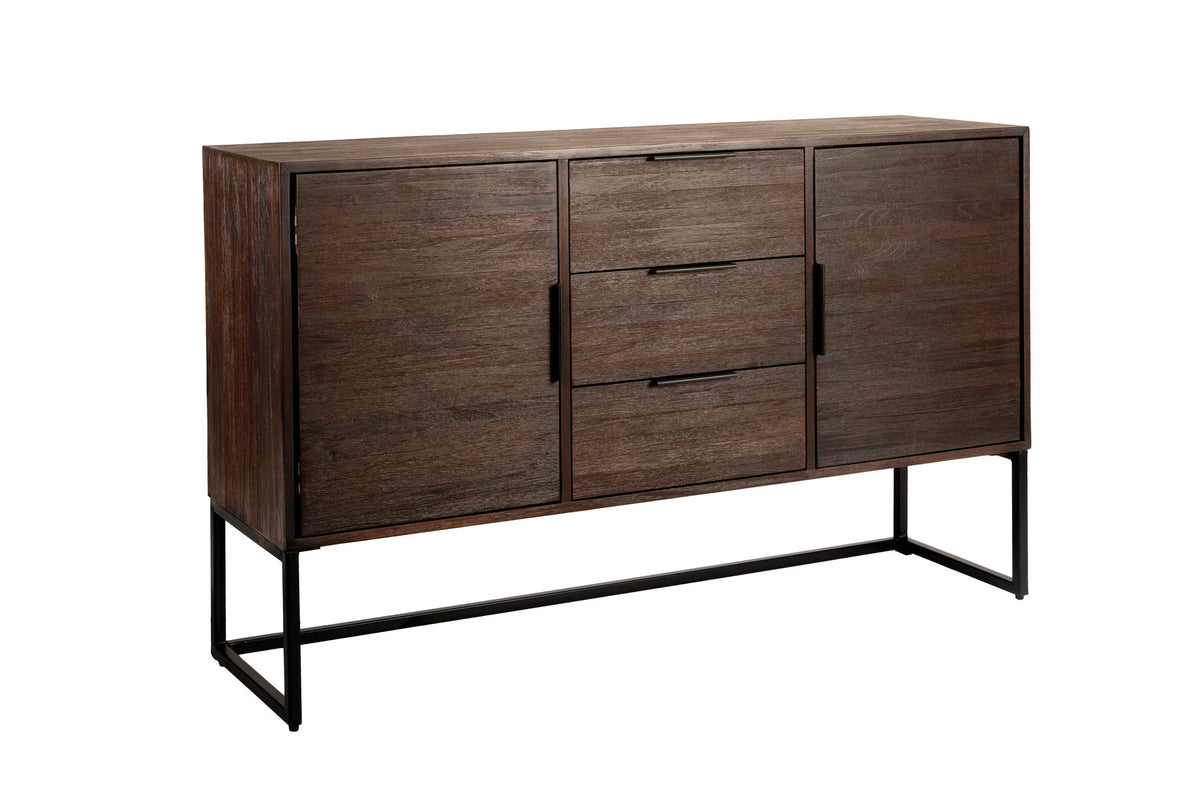 Sideboard Webster hoch in Braun präsentiert im Onlineshop von KAQTU Design AG. High-Sideboard ist von White Label Living