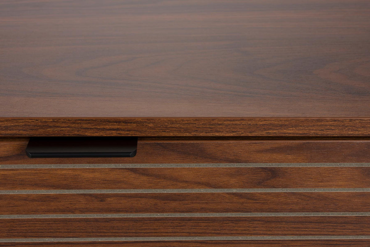 Sideboard Streifen Hoch in Braun präsentiert im Onlineshop von KAQTU Design AG. High-Sideboard ist von White Label Living