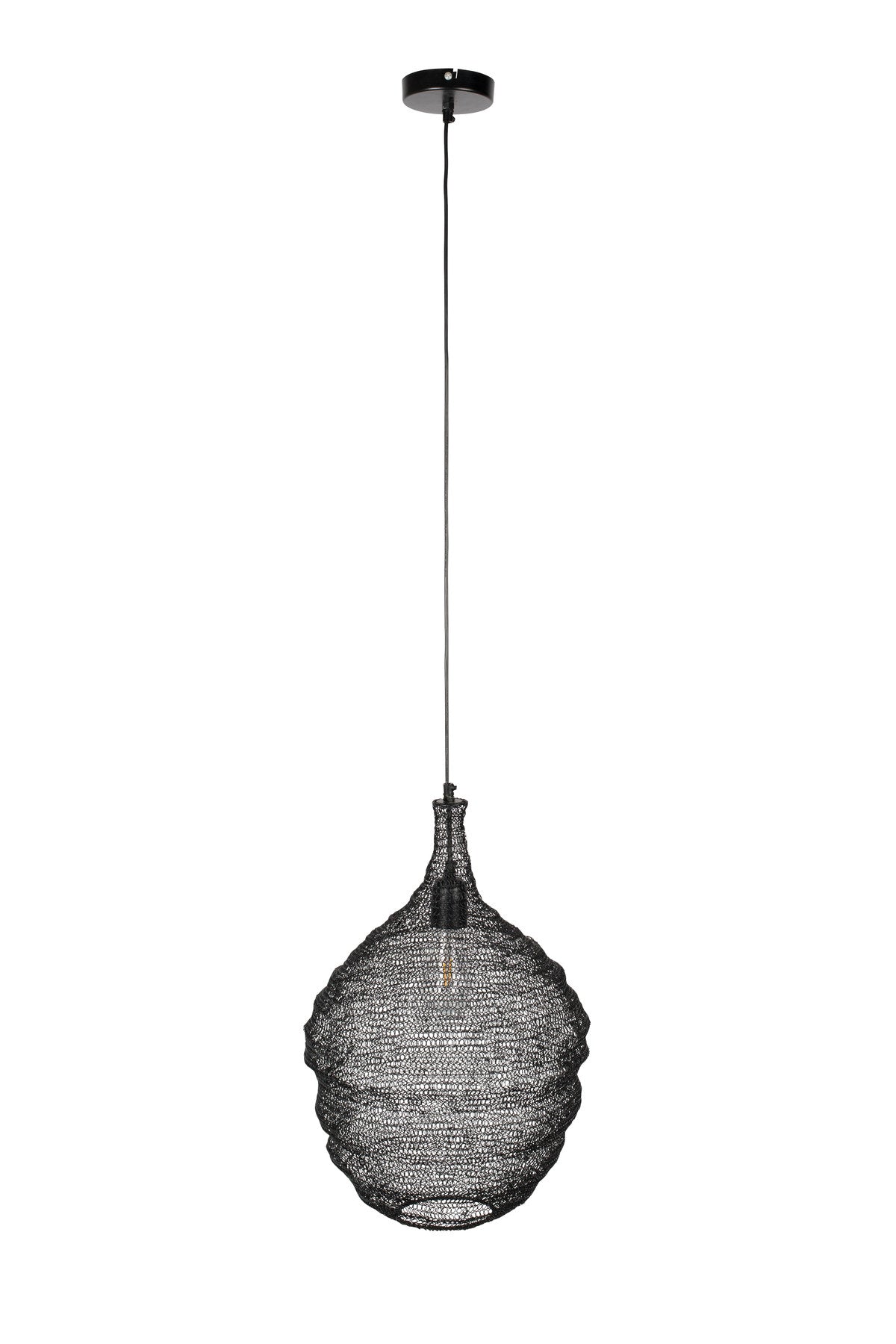 Pendellampe Lena in Schwarz präsentiert im Onlineshop von KAQTU Design AG. Pendelleuchte ist von White Label Living