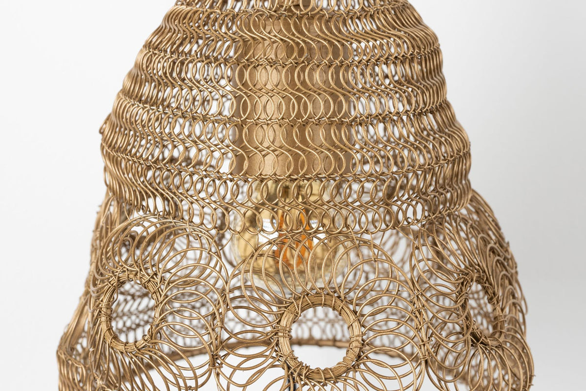 Wandleuchte ALEN in Natur/Gold präsentiert im Onlineshop von KAQTU Design AG. Wandleuchte ist von White Label Living