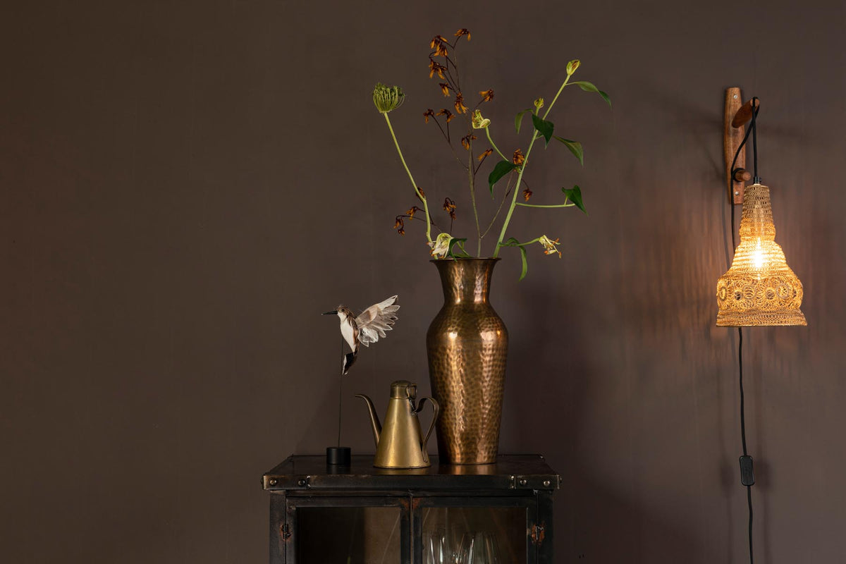 Wandleuchte ALEN in Natur/Gold präsentiert im Onlineshop von KAQTU Design AG. Wandleuchte ist von White Label Living
