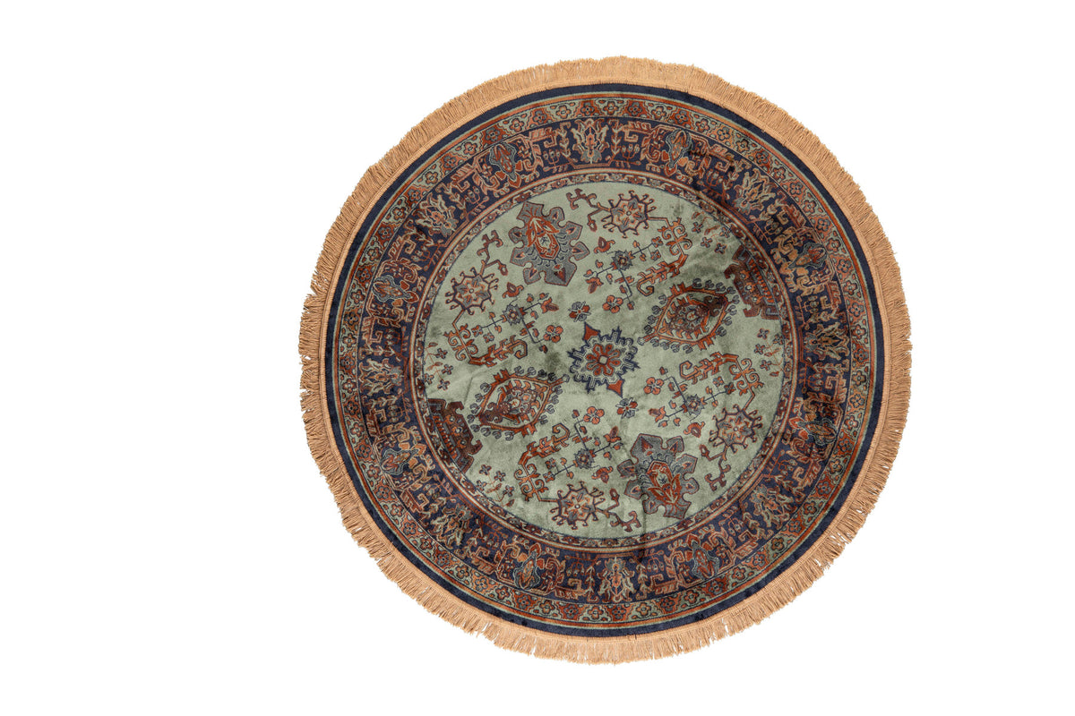 Teppich Raz rund in Grün präsentiert im Onlineshop von KAQTU Design AG. Teppich ist von White Label Living
