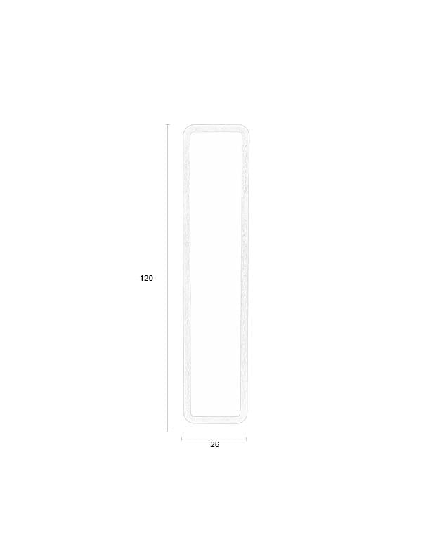 Nyko Spiegel Rechteck M in beige präsentiert im Onlineshop von KAQTU Design AG. Wandspiegel ist von White Label Living