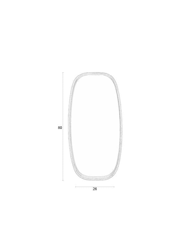 Nyko Mirror M in beige präsentiert im Onlineshop von KAQTU Design AG. Wandspiegel ist von White Label Living