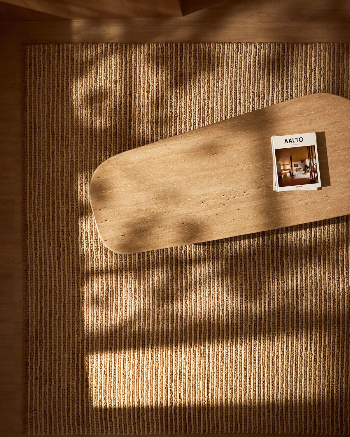 Teppich Derule aus Jute und Wolle in Beige 230 x 160 cm in Natur präsentiert im Onlineshop von KAQTU Design AG. Teppich ist von Kave Home