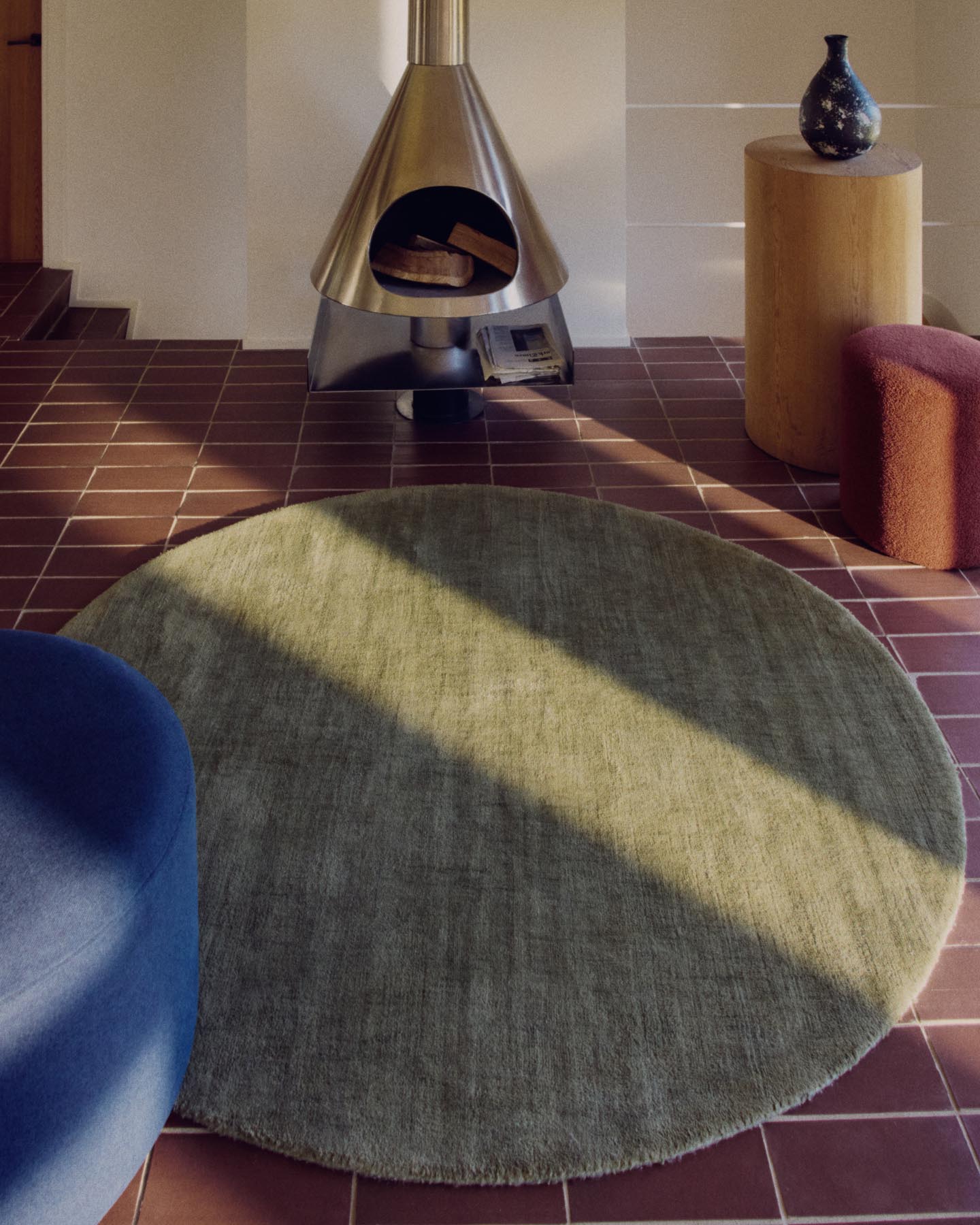 Runder Teppich Empuries, grün, Ø 200 cm in Grün präsentiert im Onlineshop von KAQTU Design AG. Teppich ist von Kave Home