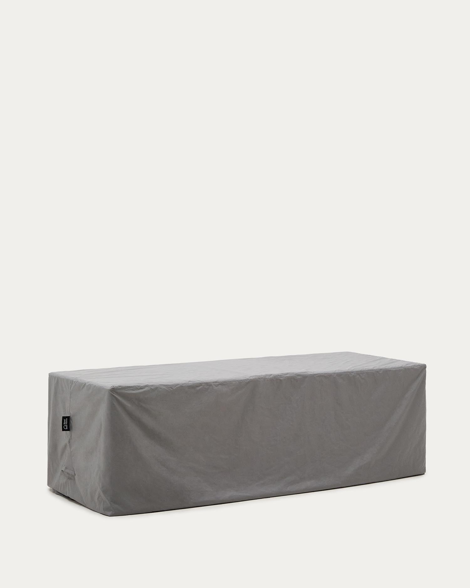 Schutzhülle Iria für grossen rechteckigen Outdoor-Tisch max. 300 x 115 cm in Grau präsentiert im Onlineshop von KAQTU Design AG. Gartenmöbelabeckung ist von Kave Home