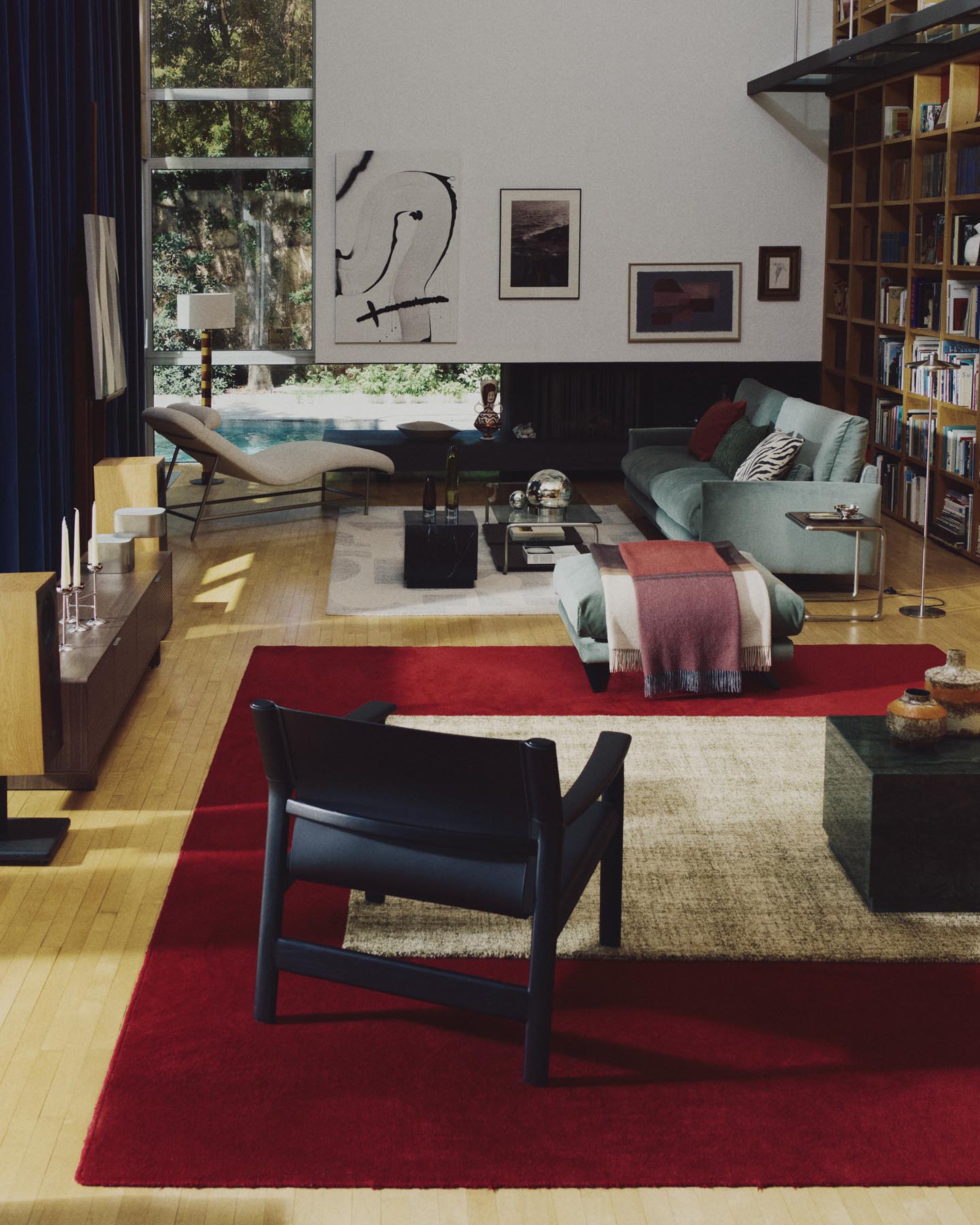 Wollmix-Teppich mit Mini-Bouclé-Effekt, 200 x 300 cm in Grün präsentiert im Onlineshop von KAQTU Design AG. Teppich ist von Kave Home