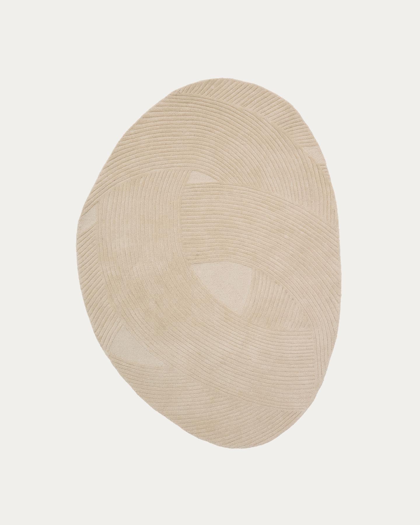 Teppich Domm aus Wolle beige 160 x 230 cm in Ecru präsentiert im Onlineshop von KAQTU Design AG. Teppich ist von Kave Home
