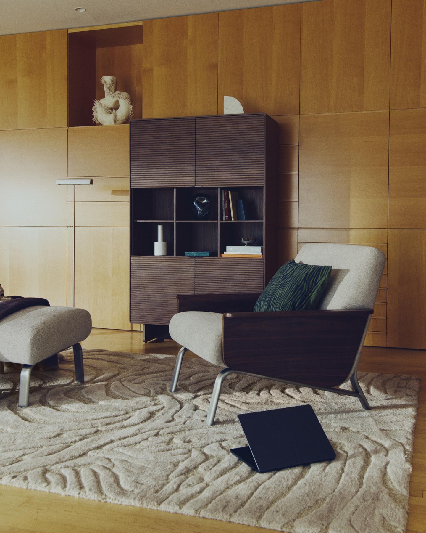 Wollteppich Tribet mit Jacquard-Zebramuster 200 X 300 cm in Beige präsentiert im Onlineshop von KAQTU Design AG. Teppich ist von Kave Home