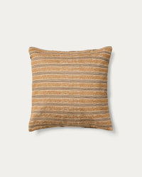 Kissenbezug Tavina aus 100 % Baumwolle in Braun mit Stickerei, 50 x 50 cm