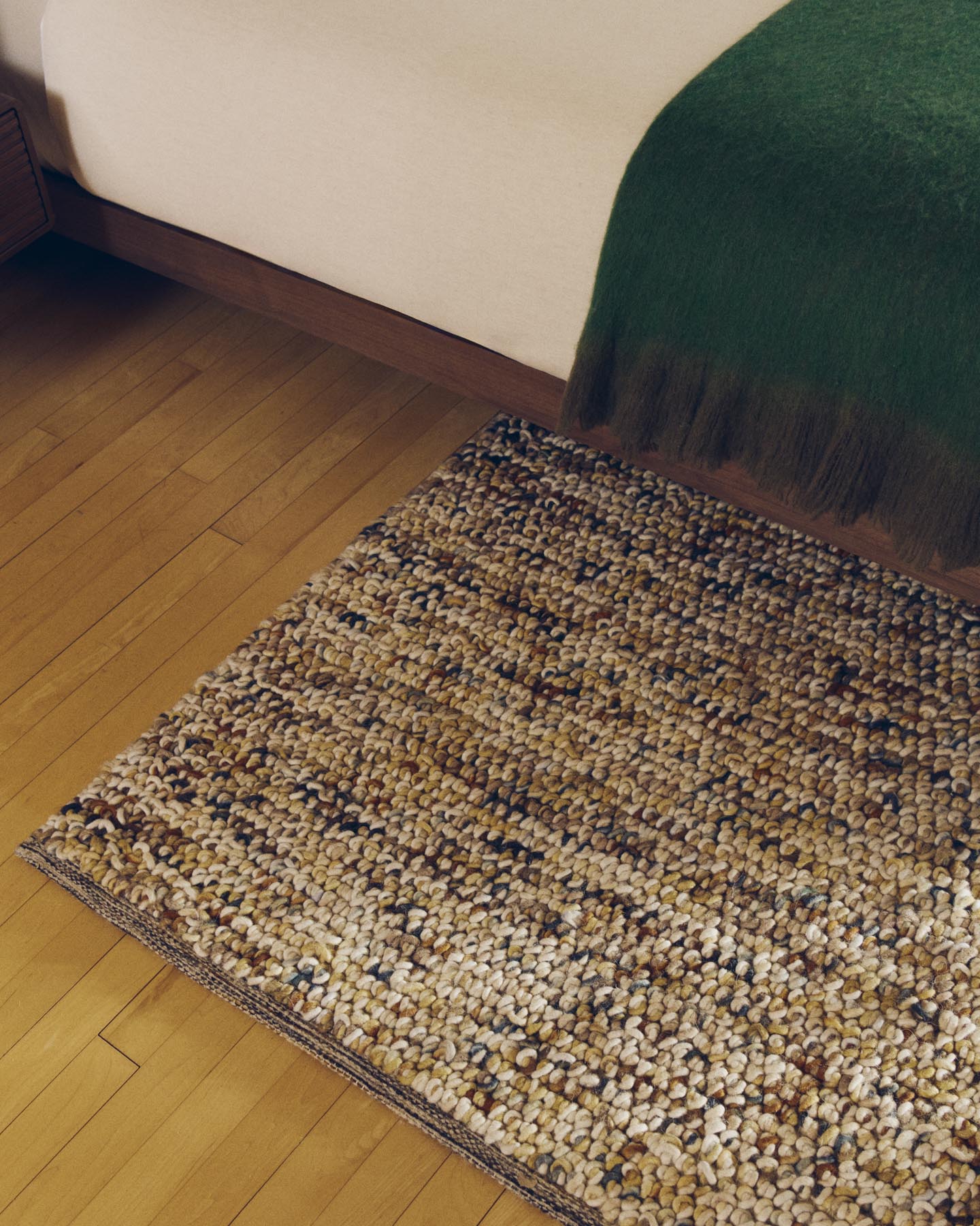Bouclé-Wollteppich Elanis, mehrfarbig, 160 x 230 cm in Mehrfarbig präsentiert im Onlineshop von KAQTU Design AG. Teppich ist von Kave Home