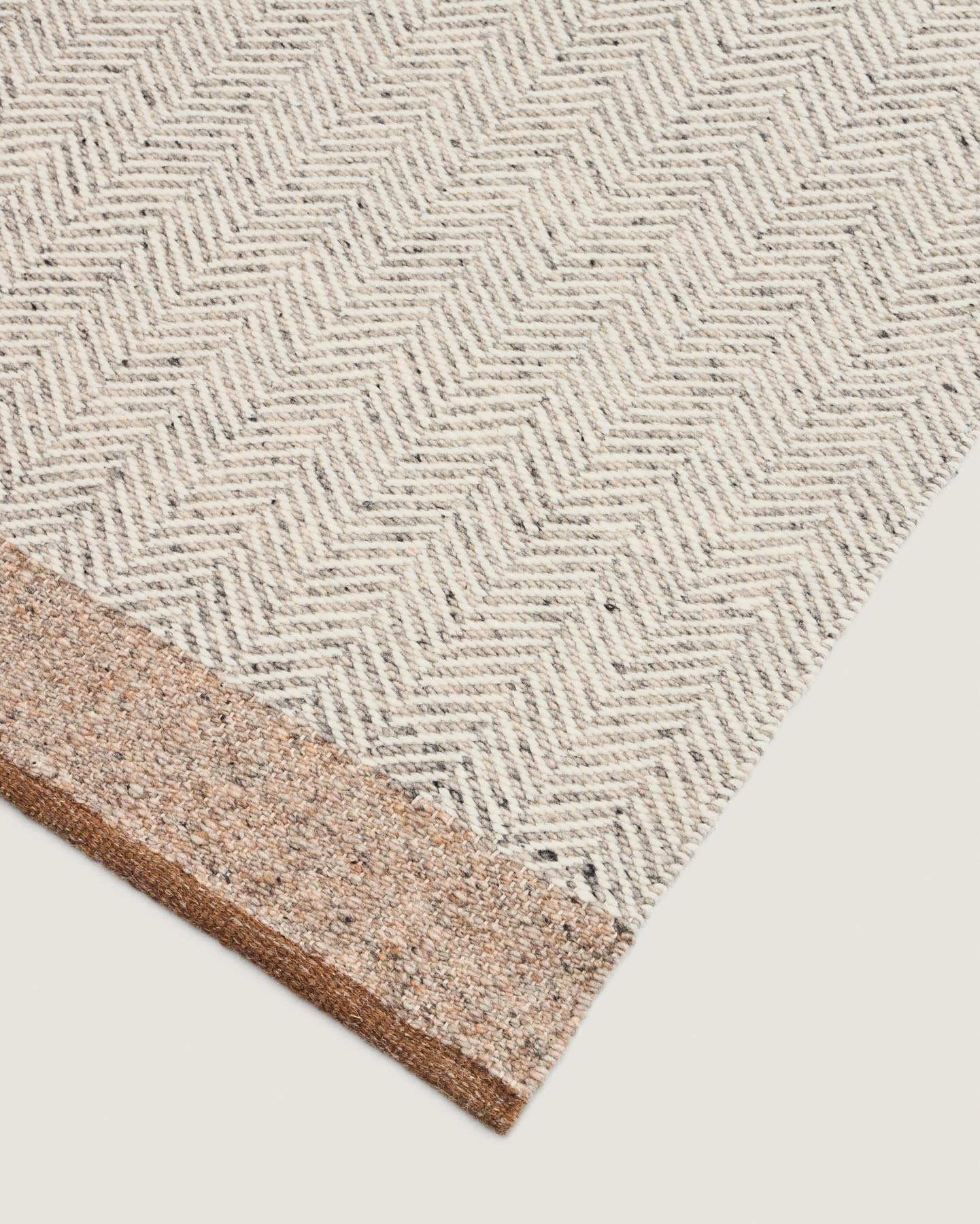 Läufer aus Wolle Nifelia mit Jacquard-Muster, beige, 200 x 80 cm in Beige präsentiert im Onlineshop von KAQTU Design AG. Teppich ist von Kave Home