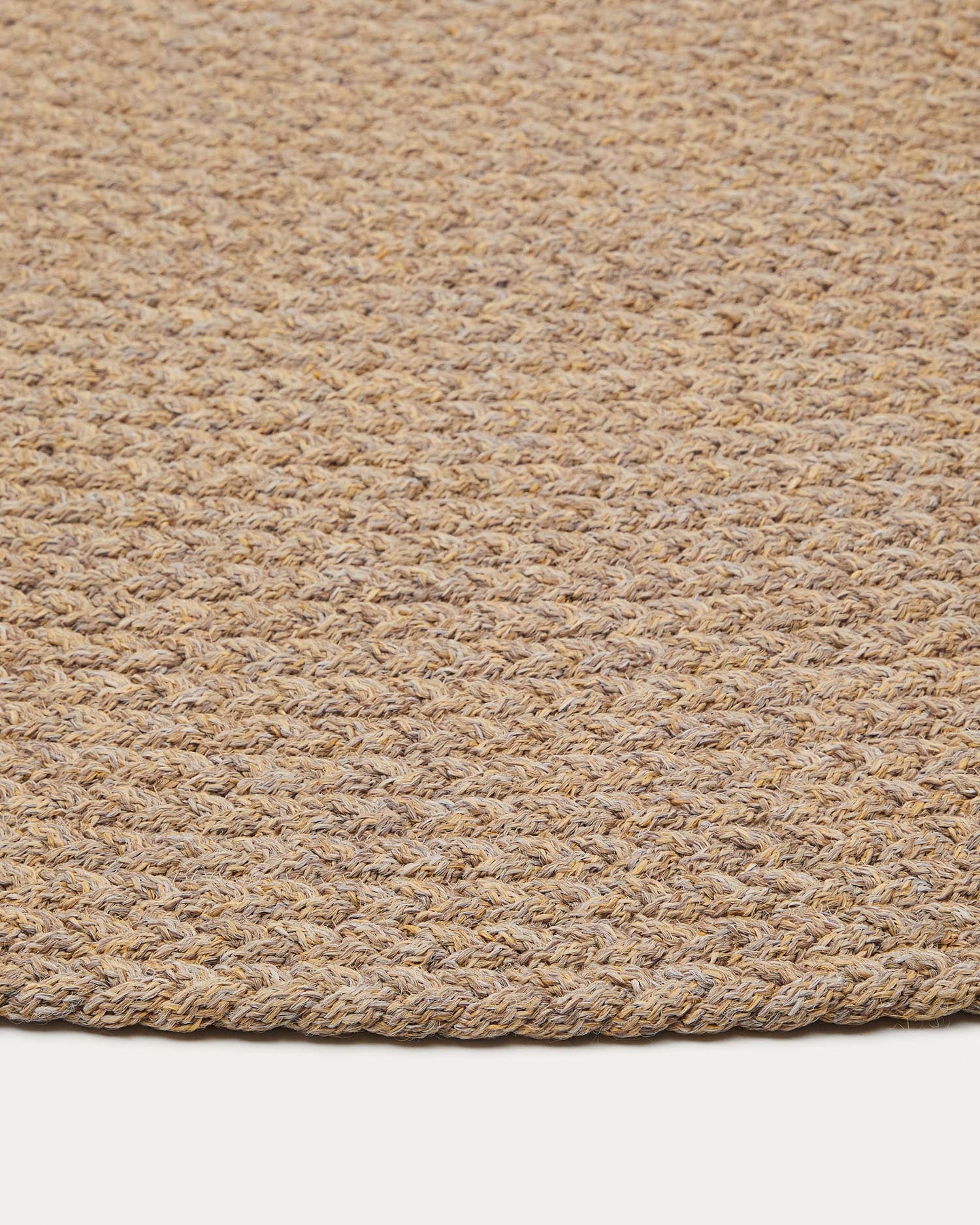 Despas Teppich rund aus synthetischen Fasern beige Ø 200 cm