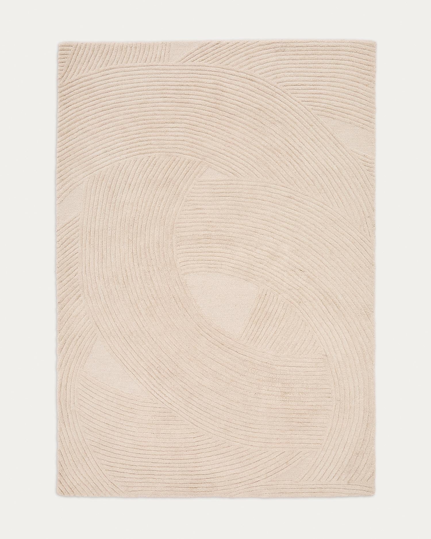 Teppich Domm aus Wolle weiß 200 x 300 cm in Beige präsentiert im Onlineshop von KAQTU Design AG. Teppich ist von Kave Home