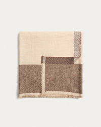 Wolldecke Varila in Beige, 130 x 170 cm