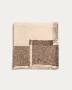 Wolldecke Varila in Beige, 130 x 170 cm