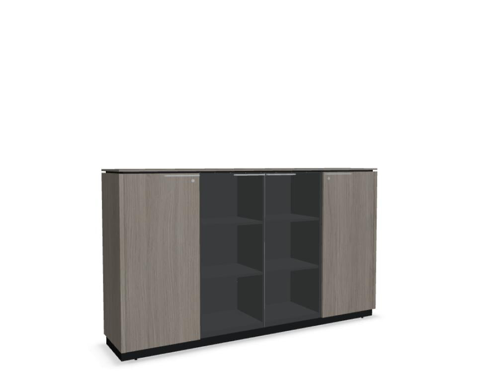Status X3567 - Vitrine in Eiche Grau präsentiert im Onlineshop von KAQTU Design AG. Vitrine ist von Mdd