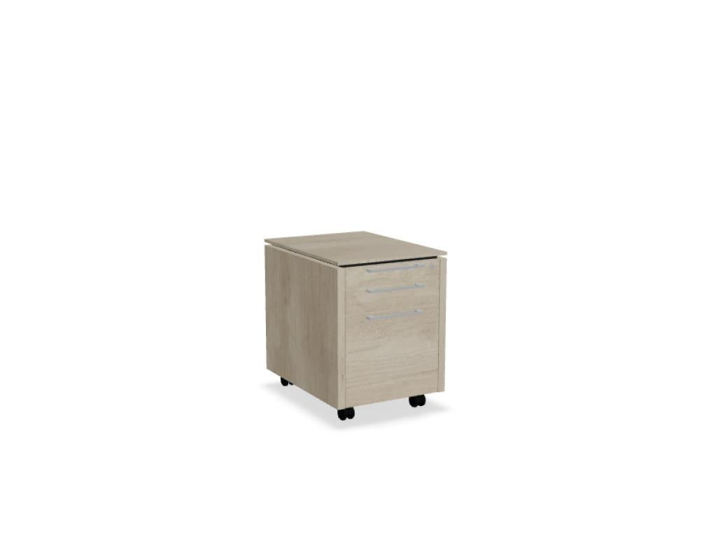 Status XKD12 - Bürocontainer in Eiche Grau präsentiert im Onlineshop von KAQTU Design AG. Korpus ist von Mdd
