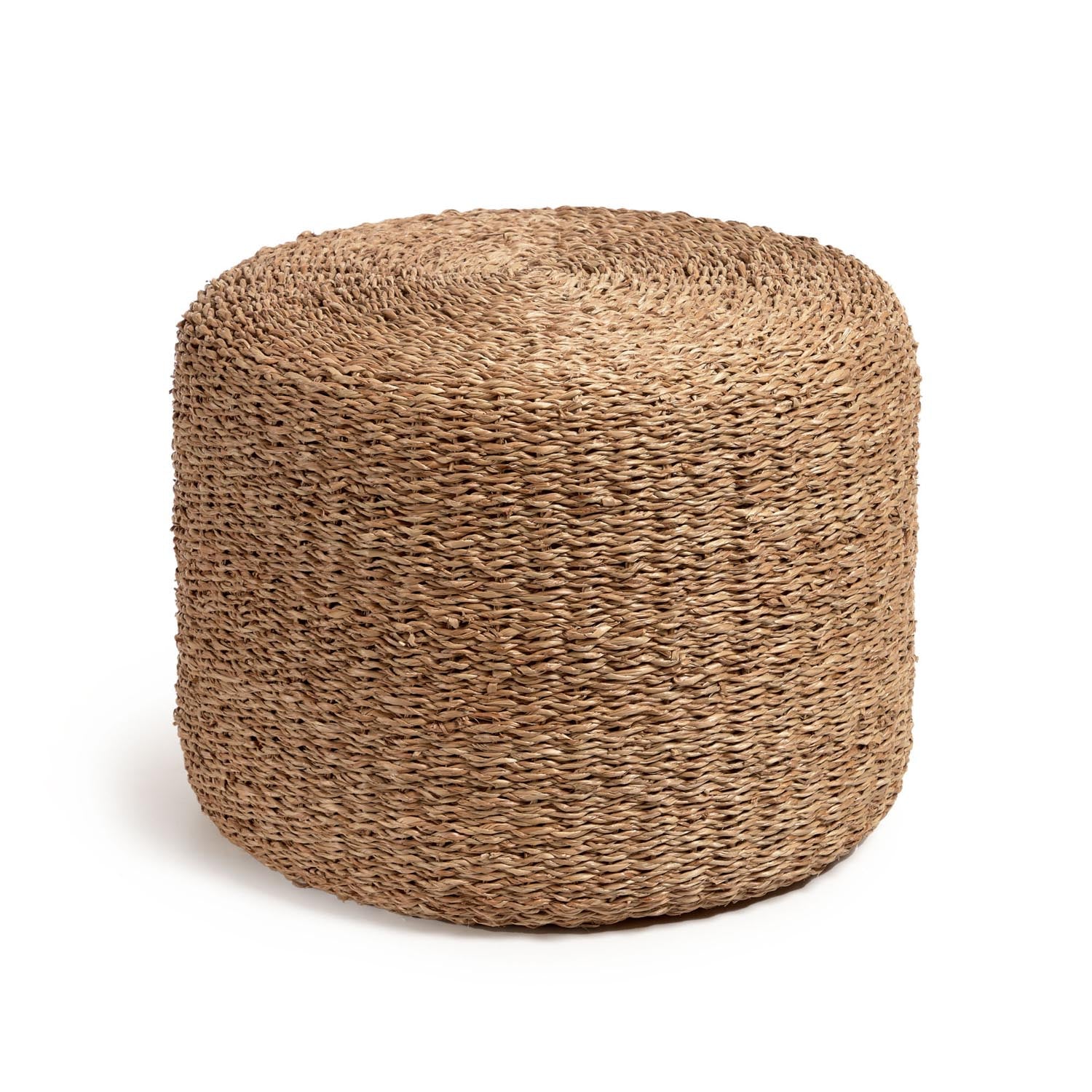 Someina runder Hocker aus Naturfasern Ø 40 cm in Natur präsentiert im Onlineshop von KAQTU Design AG. Pouf ist von Kave Home