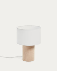 Bianella table lamp made of beige corduroy