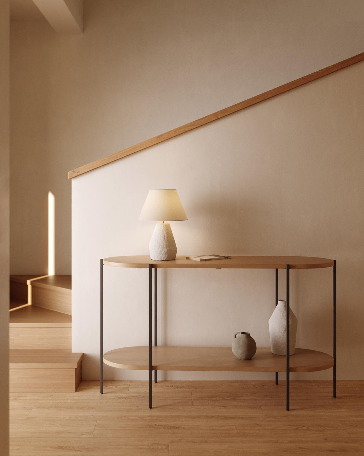Noara Tischlampe: Magnesia, weiss, von Kave Home, modernes Design.