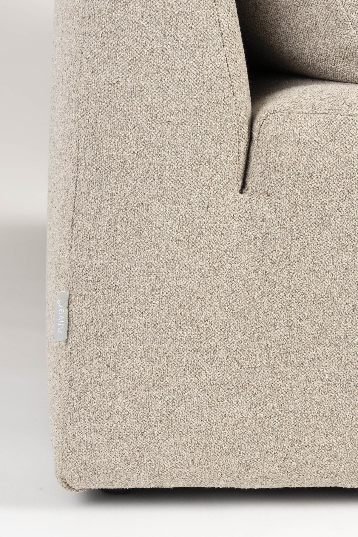 Beige Chaiselongue-Sofaelement Prosper von Zuiver mit Polyesterbezug und Polyurethan-Füllung, modulares Design für Wohnzimmer