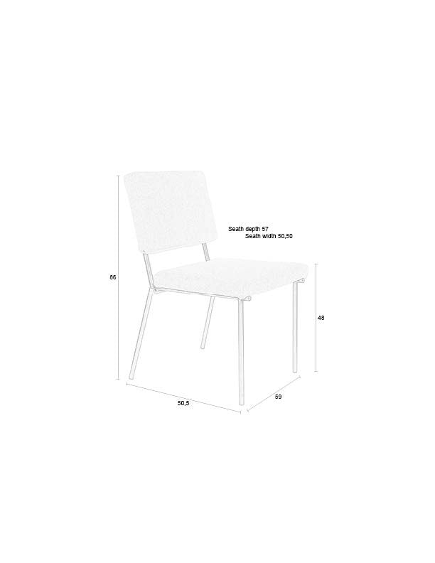 Fellow Stuhl in Off-White präsentiert im Onlineshop von KAQTU Design AG. Stuhl ist von Zuiver