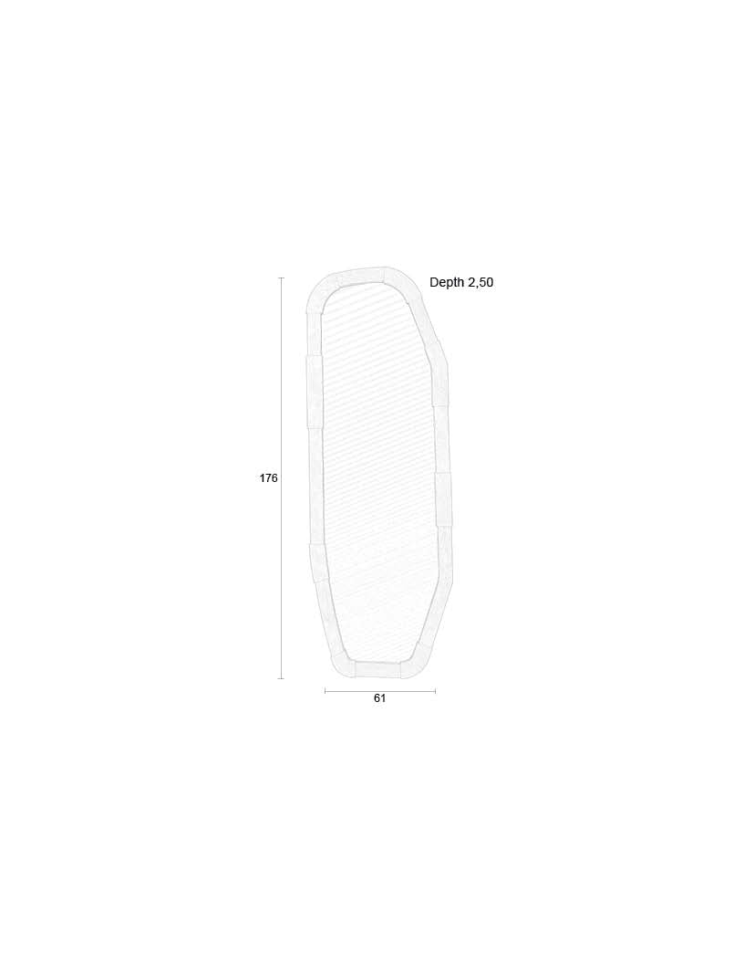 Reverse Mirror in beige präsentiert im Onlineshop von KAQTU Design AG. Wandspiegel ist von Zuiver