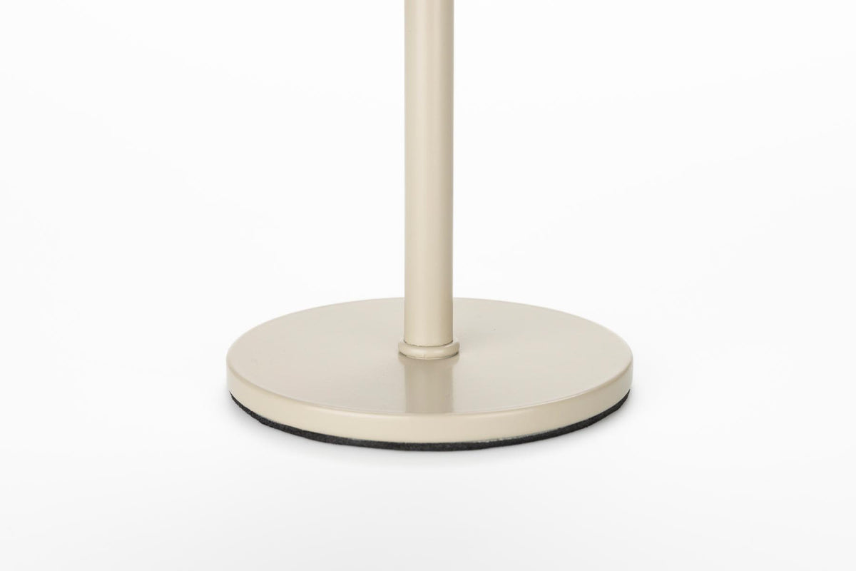 Kleine Tischleuchte Tischlampe Mini mit rundem flachem Schirm und quadratischer Eisenbasis