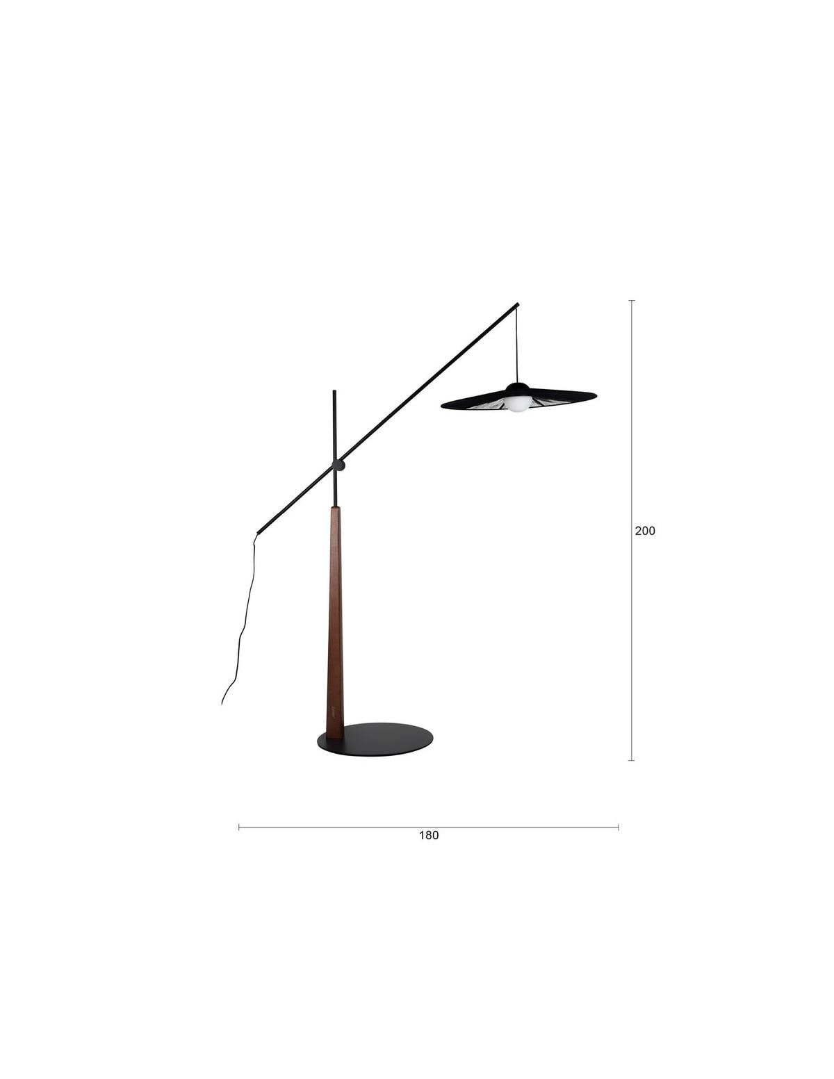 Stehlampe Belle in Schwarz präsentiert im Onlineshop von KAQTU Design AG. Stehleuchte ist von Zuiver