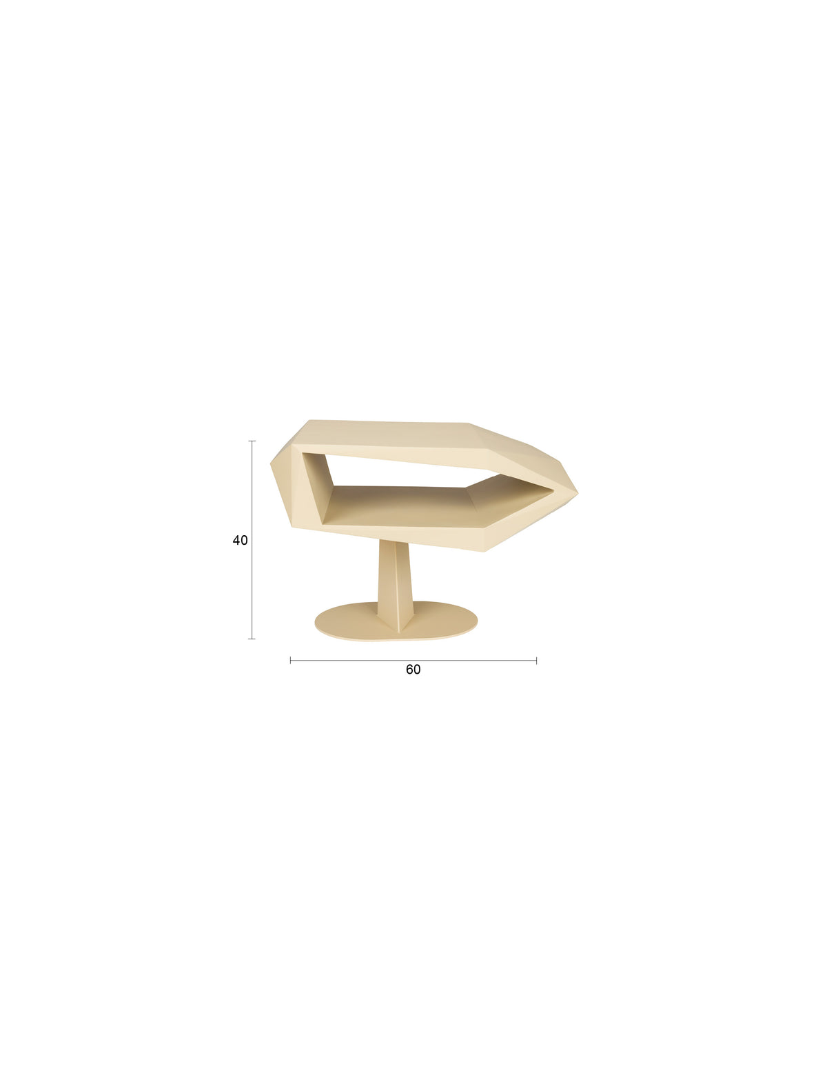 Beistelltisch North in beige präsentiert im Onlineshop von KAQTU Design AG. Couchtisch ist von Zuiver