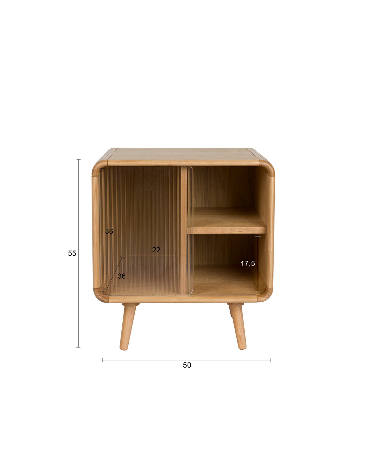 Beistelltisch / Nachttisch Rise in Natur präsentiert im Onlineshop von KAQTU Design AG. Beistelltisch ist von Zuiver