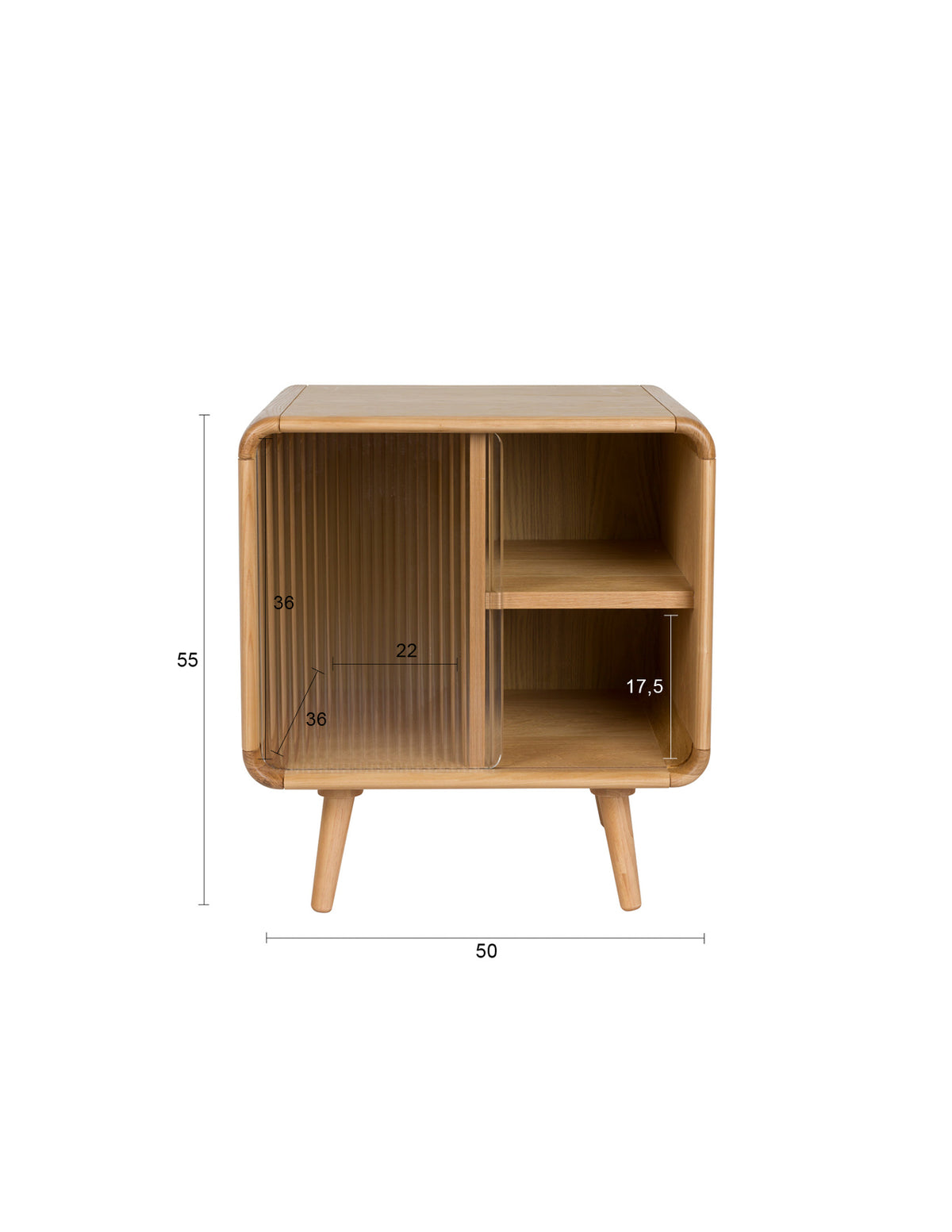 Beistelltisch / Nachttisch Rise in Natur präsentiert im Onlineshop von KAQTU Design AG. Beistelltisch ist von Zuiver