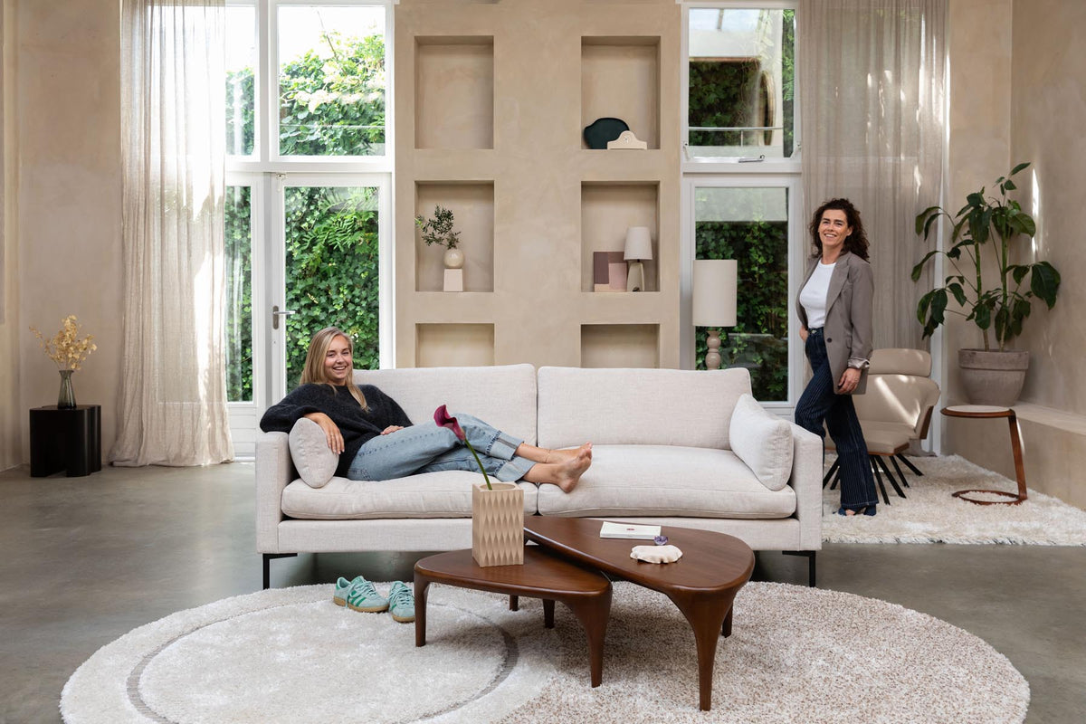 Summer Sofa 3-Sitzer in Creme präsentiert im Onlineshop von KAQTU Design AG. 3er Sofa ist von Zuiver