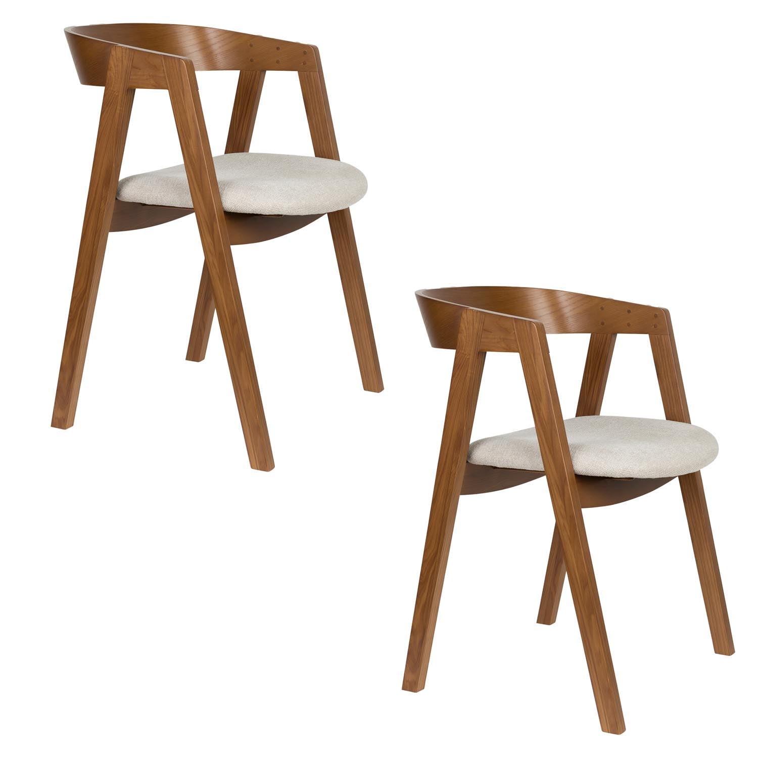 Stuhl Mads in Walnuss präsentiert im Onlineshop von KAQTU Design AG. Stuhl ist von Zuiver