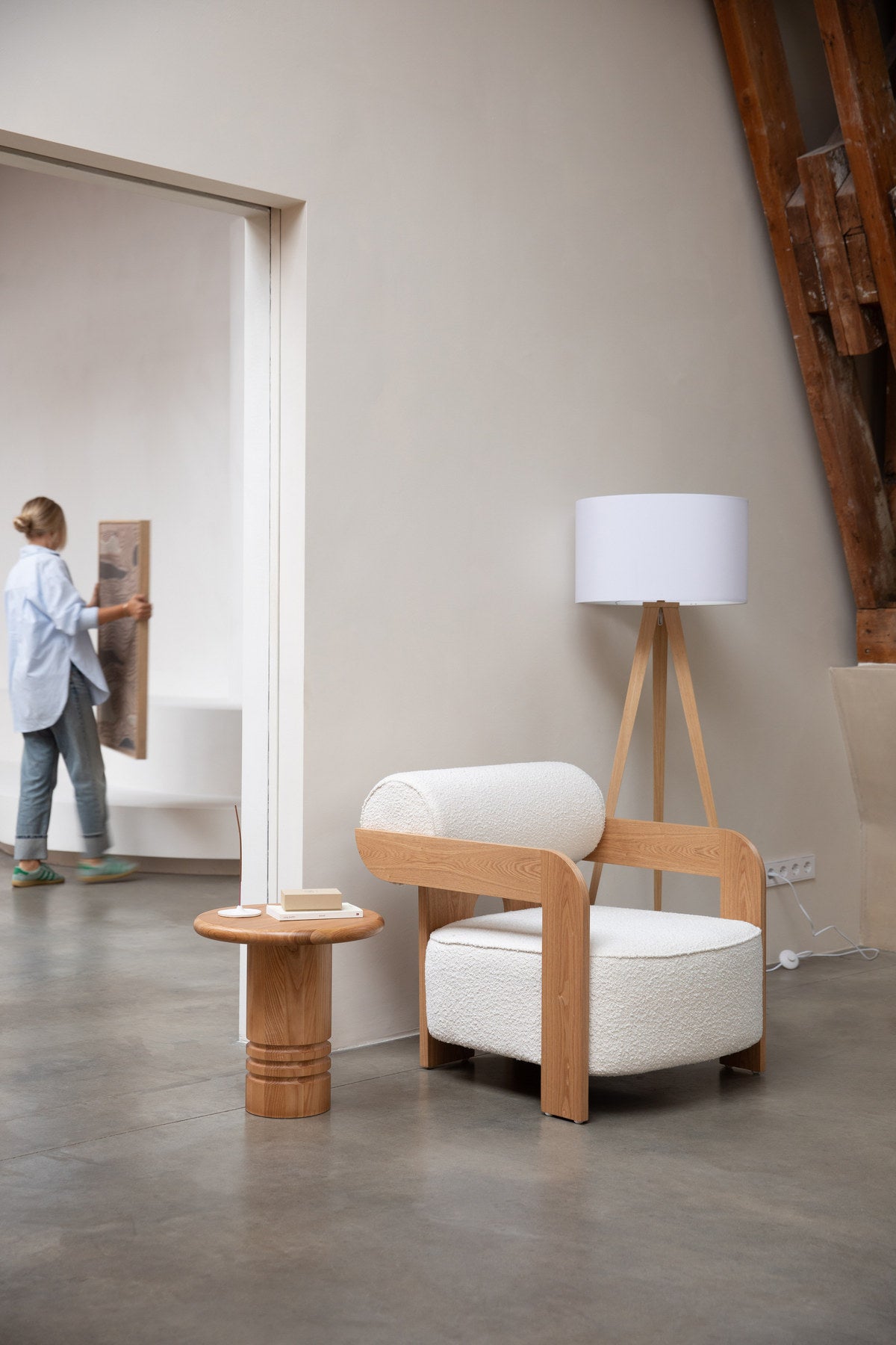 Oolong Sessel in beige präsentiert im Onlineshop von KAQTU Design AG. Sessel ist von Zuiver