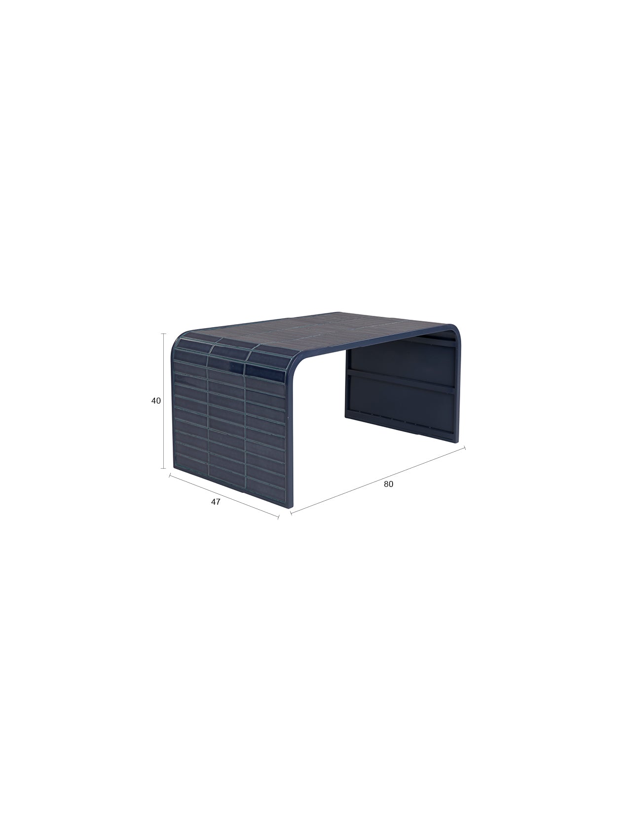Sofatisch Tiles in Blau präsentiert im Onlineshop von KAQTU Design AG. Beistelltisch ist von Zuiver