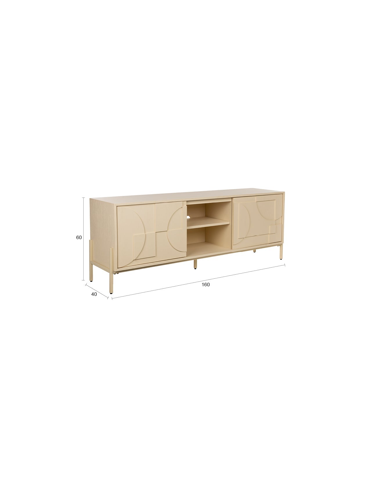 Sideboard Faces in Beige präsentiert im Onlineshop von KAQTU Design AG. Sideboard ist von Zuiver
