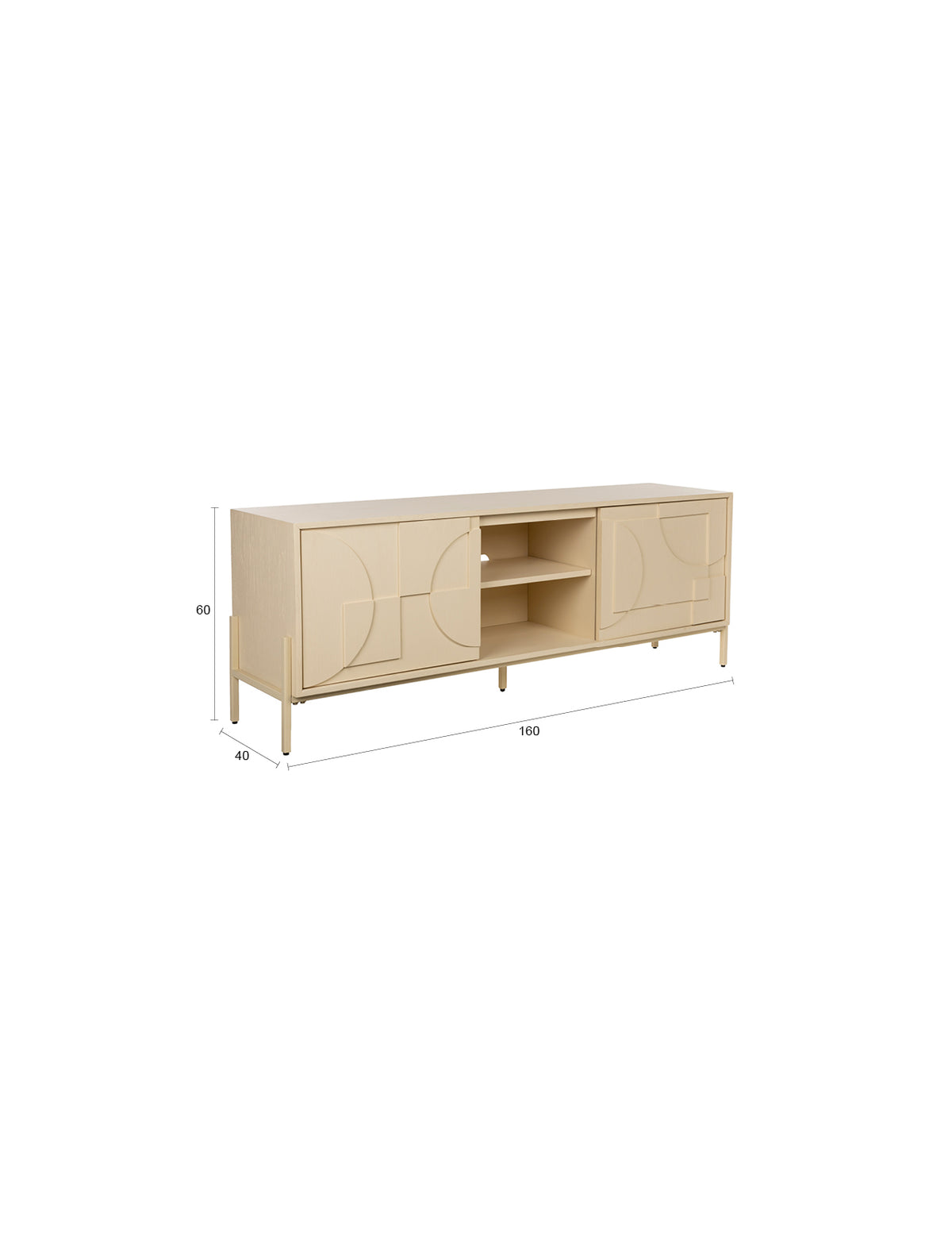 Sideboard Faces in beige präsentiert im Onlineshop von KAQTU Design AG. Sideboard ist von Zuiver