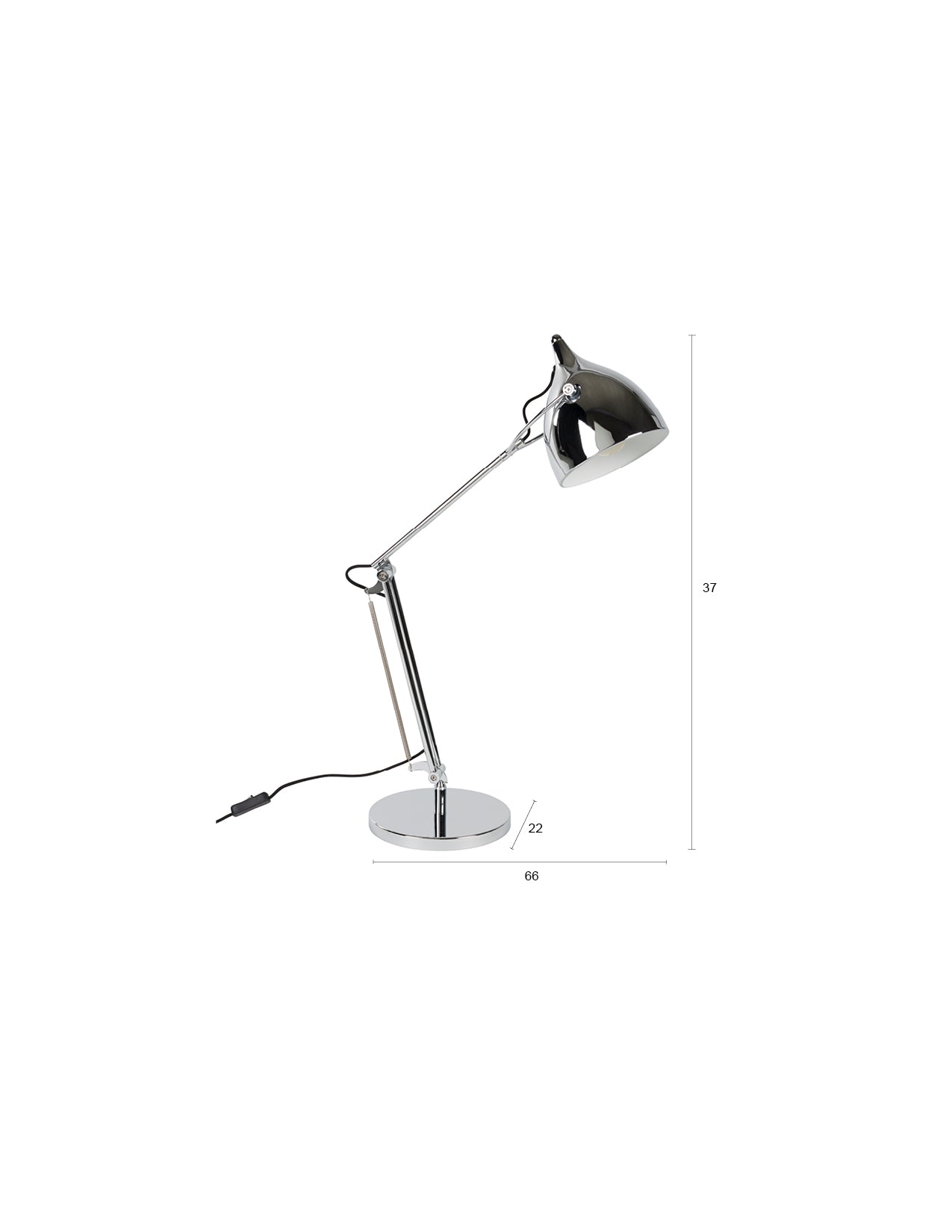 Schreibtischleuchte Reader Chrome in Silber präsentiert im Onlineshop von KAQTU Design AG. Tischleuchte ist von Zuiver